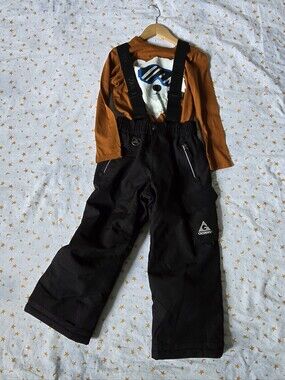 Gerry Weber Kids Snow Overalls with Removable Suspenders & H&M Shirt